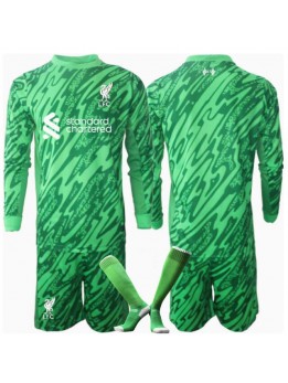 Liverpool Torwart Auswärts Trikotsatz für Kinder 2024-25 Langarm (+ Kurze Hosen)